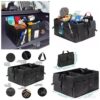 Foldable car boot trunk storage organizer, portable multi compartments boot trunk organizer for car storage