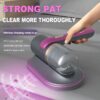 Handheld mattress vacuum cleaner with powerful suction and mite removal, kills bacteria, uses latest HEPA filter element