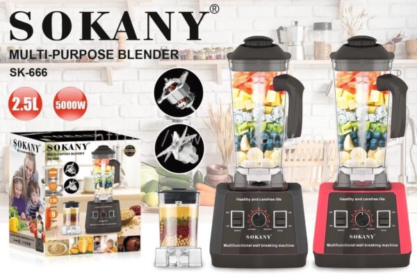 2in1, 5000 Watts Sokany commercial blender ksh 4800