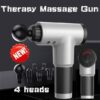 6-speed massage gun with 4 massage heads