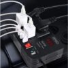 300W car power inverter DC to AC - 12V to 220V with 4 AC ports and 4 USB outlets