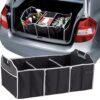 Foldable car boot trunk storage organizer