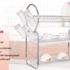 3-tier dish rack with drainer