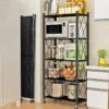 5-tier foldable movable metallic storage rack