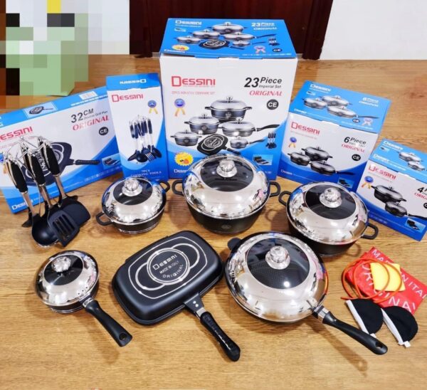 23 pc Dessini nonstick cook ware set ksh 10500