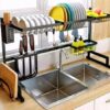 Over-the-sink dish drainer