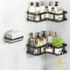 3-piece set corner shower caddy shelf bathroom organizer