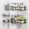 5-piece set corner shower caddy shelf bathroom organizer