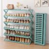 6-tier bamboo shoe rack stand multifunctional organizer