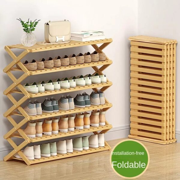 6-Tier Folable Bamboo Shoe Rack stand Multifunctional Organizer ksh 7999