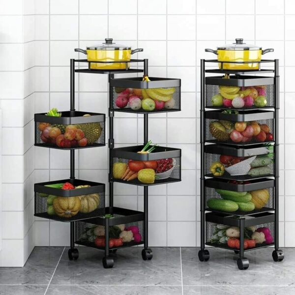 Rotating multifunctional storage rack with wheels - Image 2