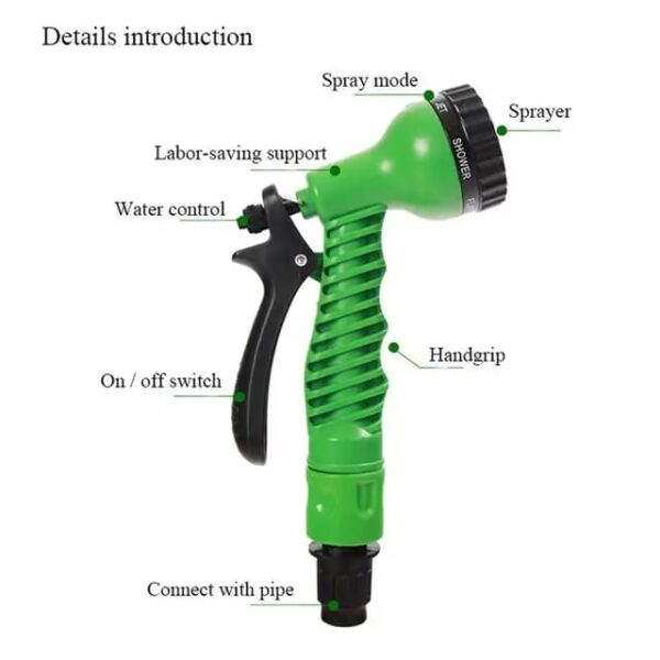 100ft magic expandable hose pipe with spray and tap connector - Image 2