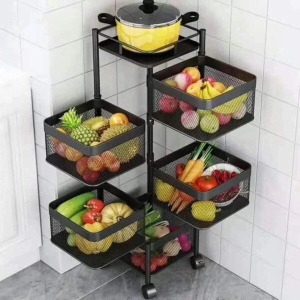 Rotating multifunctional storage rack with wheels - Image 3