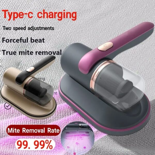 Handheld mattress vacuum cleaner with powerful suction and mite removal, kills bacteria, uses latest HEPA filter element - Image 3